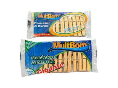 Prendedores de Madeira MultBom| Gigante e Pequeno