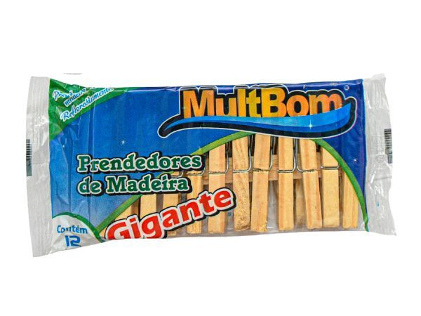 Prendedores de Madeira MultBom| Gigante e Pequeno
